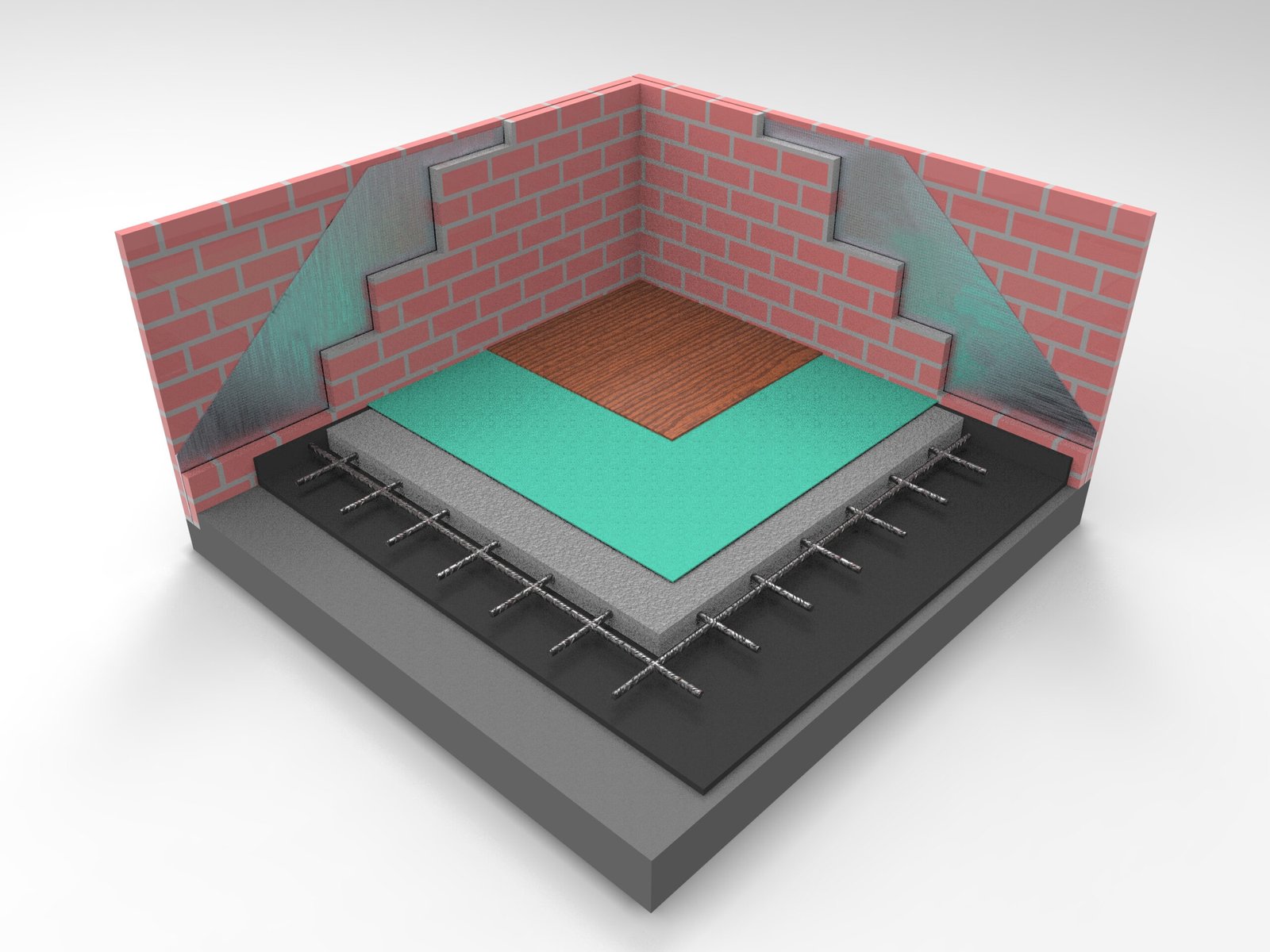 Floating floor soundproofing mat (1)